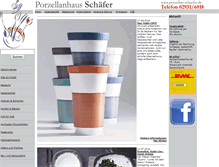 Tablet Screenshot of porzellan-schaefer.de